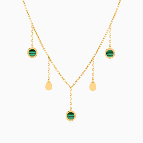 LIN262 - Circle Green Stones Chain Necklace in 18K Gold - 112051800092451-1.jpg