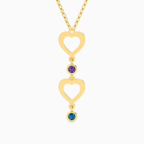 LIN209 - Heart Colored Stones Necklace in 18K Gold - 112051400102451-1.jpg