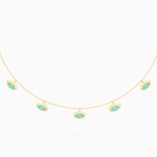 LIN203 - Green Stones Charms Necklace in 18K Gold - 112051400012451-1.jpg