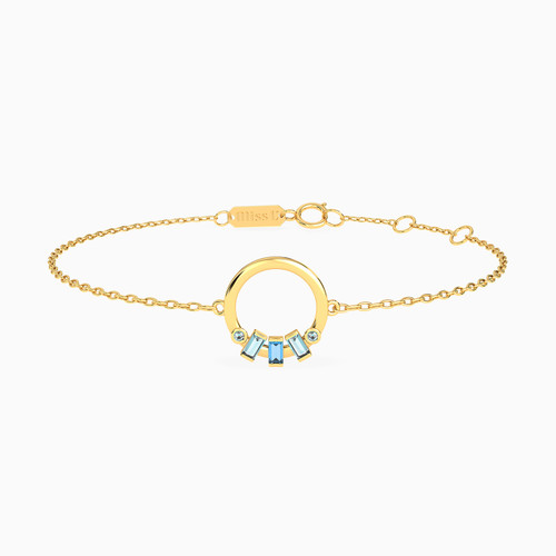 MLB383 - Circle Colored Stones Chain Bracelet in 14K Gold - 101101100112181-1.jpg