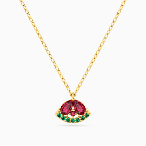 LIN144 - Watermelon Colored Stones Necklace in 18K Gold - 112050301622451-1.jpg