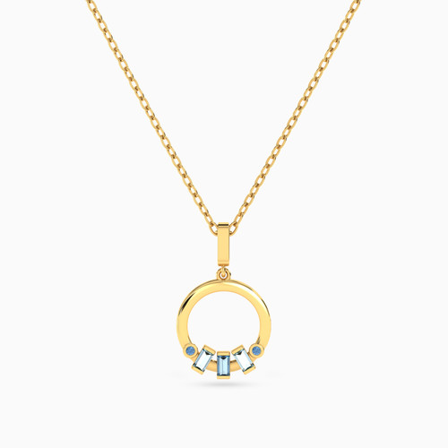 MLN1106 - Circle Colored Stones Necklace in 14K Gold - 101051100422421-1.jpg