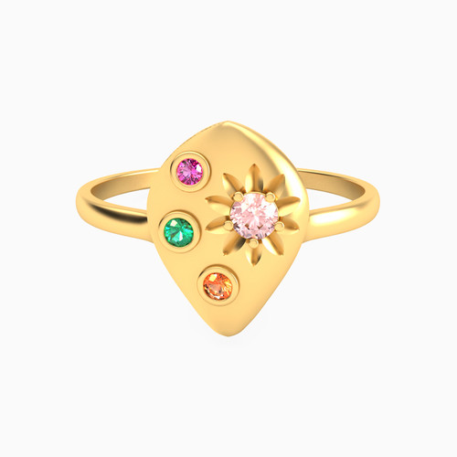 MLR429 - 14K Gold Colored Stones Statement Ring - 101021800052141-1.jpg