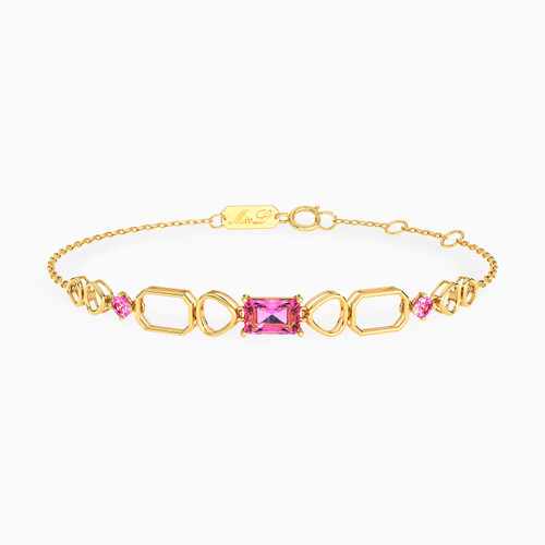 MLB347 - Links Rose Stone Chain Bracelet in 14K Gold - 101101100092181-1.jpg