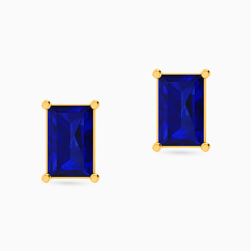 LIE61 - Baguette Blue Stone Stud Earrings in 18K Gold - 112031100452001-1.jpg