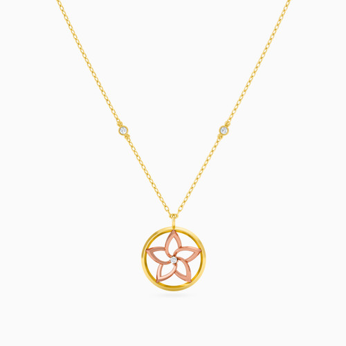 MLN546 - Flower Diamonds Necklace In 18K Gold - NM50-314-3.jpg