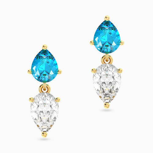 LIE123 - Pear Colored Stones Drop Earrings in 18K Gold - 112031100772001-1.jpg