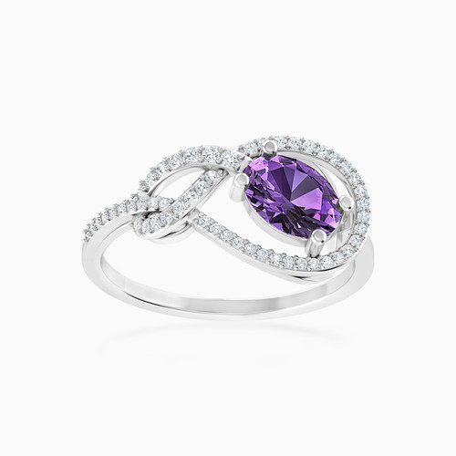 LDR957 - Oval Diamond & Purple Stone Ring in 18K Gold - HS10-232-1.jpg LDR957 - Oval Diamond & Purple Stone Ring in 18K Gold - HS10-232-1.jpg