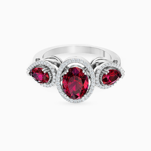LDR1091 - Multishaped Diamond & Red Stone Ring in 18K Gold - FS10-071-1.jpg