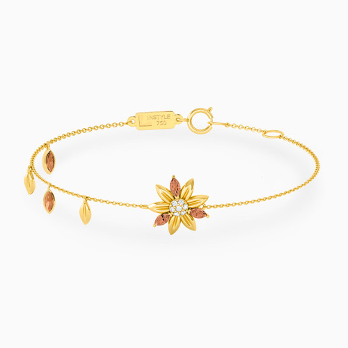 LIB20 - Oval Colored Stones Chain Bracelet in 18K Gold - 112100300172181-1.jpg