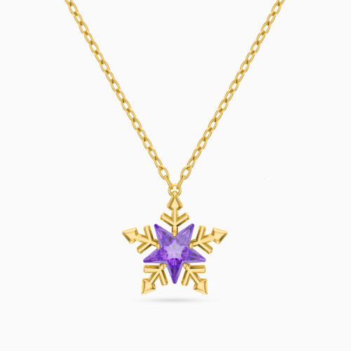 LIN184 - Snowflake Purple Stone Necklace in 18K Gold - 112051100262451-1.jpg