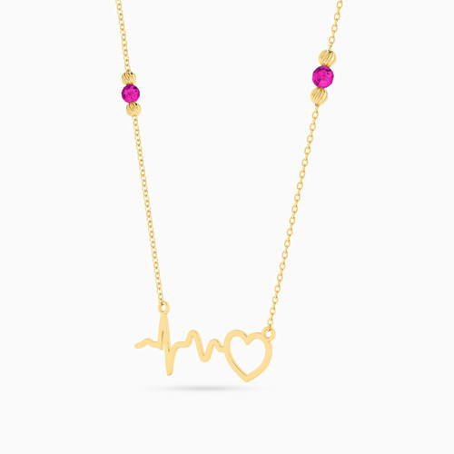 LIN243 - Heartbeat Rose Stone Necklace in 18K Gold - 312051400032421-2.jpg