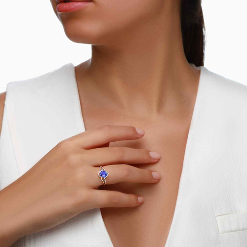 LDR1309 - Square Diamond & Blue Stone Ring in 18K Gold - 144100301631142-2.jpg