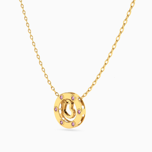 MLN866 - Circle Rose Stone Necklace in 18K Gold - 111051101362421-2.jpg