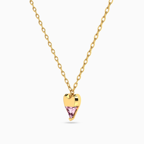 MLN864 - Heart Rose Stone Necklace in 18K Gold - 111051101302421-2.jpg