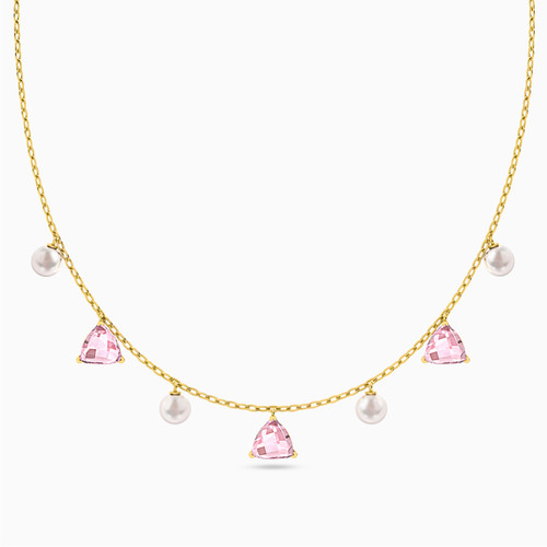 LIN2 - Triangle Rose Stone & Pearl Choker Necklace in 18K Gold - 112051100352451-1.jpg