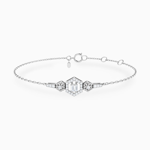 LDB132 - Hexagon Diamond Chain Bracelet in 18K Gold - 144360300521191-1.jpg