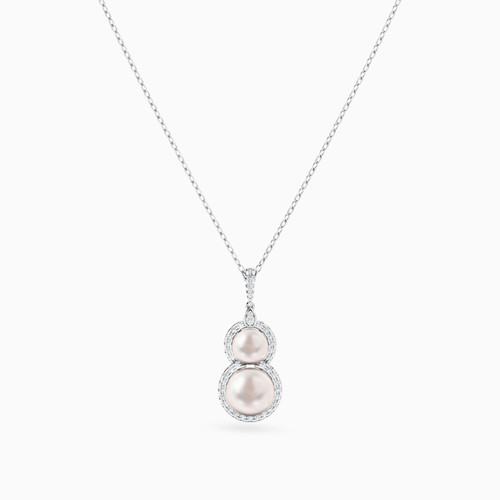 LDN996 - Round Diamond & Pearl Necklace in 18K Gold - HS40-168-3.jpg
