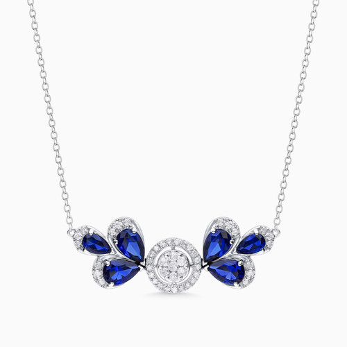 LDN958 - Flower Diamond & Blue Stone Necklace in 18K Gold - 444501101331451-1.jpg
