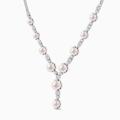 LDN1050 - Round Diamond & Pearl Necklace in 18K Gold - NK50-039-2.jpg