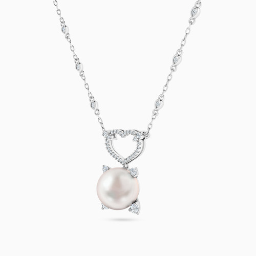 LDN1038 - Round Diamond & Pearl Necklace in 18K Gold - HS50-149-2.jpg