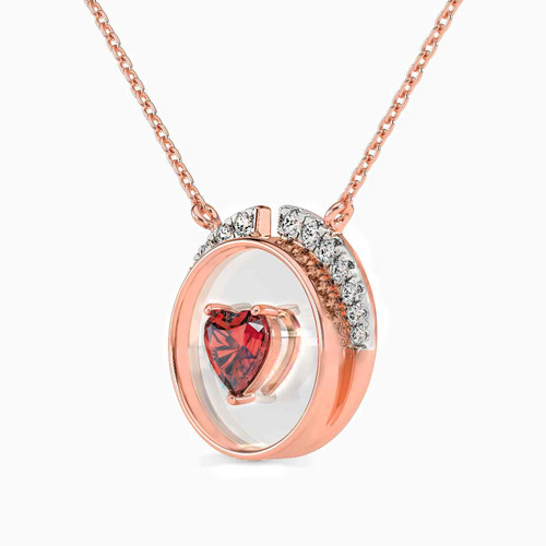 LDN667 - Circle Diamond & Red Stone Necklace in 18K Gold - 444500303943431-2.jpg