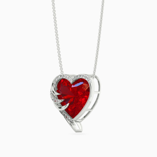LDN354 - Pear Diamond & Red Stone Necklace in 18K Gold - 444500302491451-2.jpg