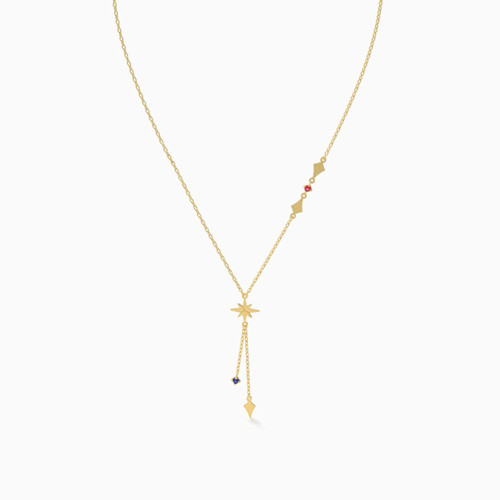 MLN499 - Star Colored Stones Necklace in 18K Gold - E11051400032421-3.jpg