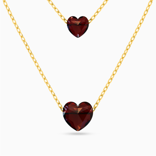 LIN172 - Red Stone Layered Necklace in 18K Gold - 112050302472451-1.jpg