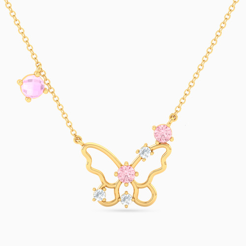LIN163 - Butterfly Colored Stones Necklace in 18K Gold - 112050302082451-1.jpg