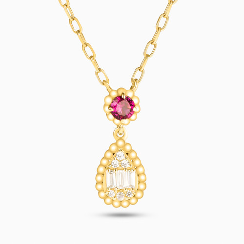 LGN237 - Pear Red Stone Necklace in 18K Gold - 113051100702601-1.jpg