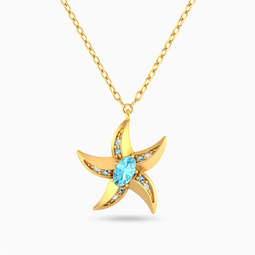 LIN136 - Star Colored Stones Necklace in 18K Gold - 112050301532451-1.jpg