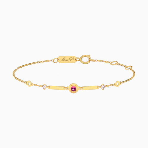 MLB253 - Circle Rose Stone Chain Bracelet in 14K Gold - 101101100022181-1.jpg