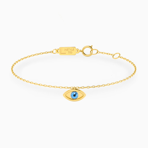 LIB16 - Eye Colored Stones Chain Bracelet in 18K Gold - 112100300062181-1.jpg