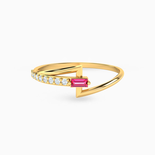 LGR237 - Baguette Rose Stone Ring in 18K Gold - 314021800022183-1.jpg