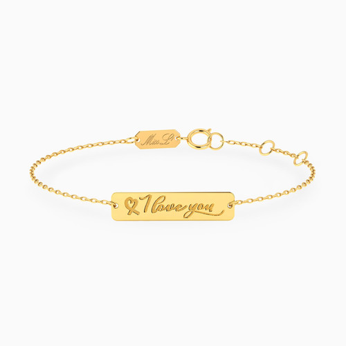 MLB189 - I Love You Chain Bracelet in 18K Gold - 21047140131-1.jpg