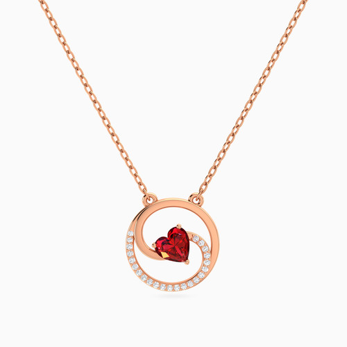 LDN1714 - Circle Diamond & Red Stone Necklace in 18K Gold - 144501101033451-1.jpg