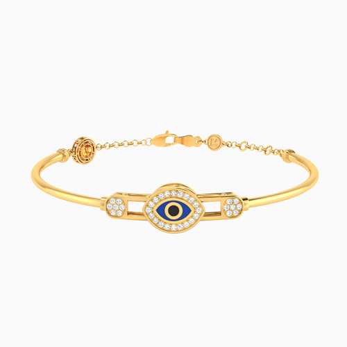 LGB389 - Evil Eye Cubic Zirconia & Enamel Coated Chain Bracelet in 18K Gold - 113091100212001-1.jpg