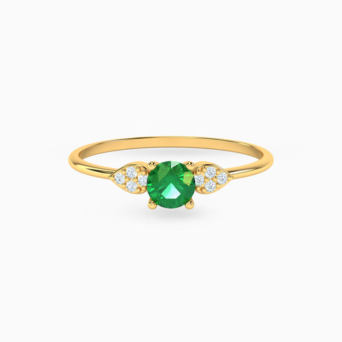 LGR240 - Circle Green Stones Ring in 18K Gold - 314021800052182-1.jpg