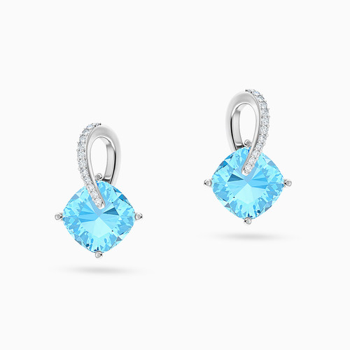 LDE175 - Circle Diamond & Colored Stones Drop Earrings in 18K Gold - HS20-208-2.jpg