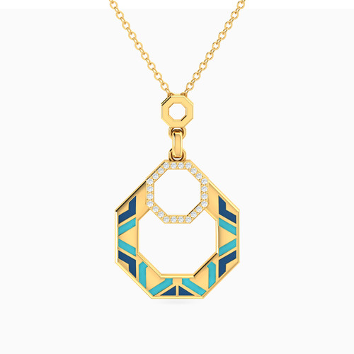 MLN1185 - Hexagon Diamonds & Colored Stones Necklace in 18K Gold - 141500301212452-1.jpg