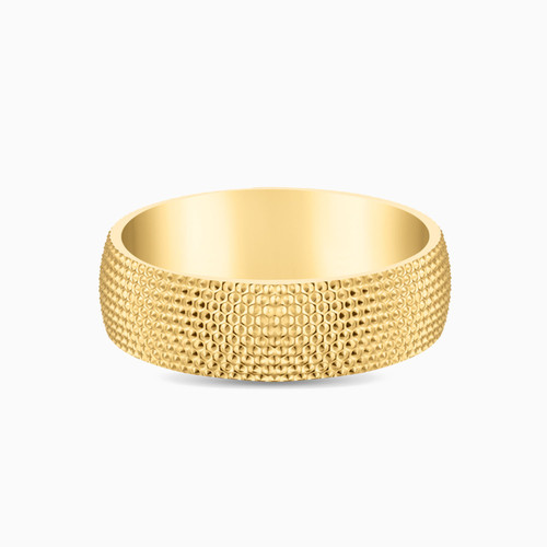 LGR901 - Textured Wedding Band in 18K Gold (Size 17) - 000L12351-E-Y57-1.jpg