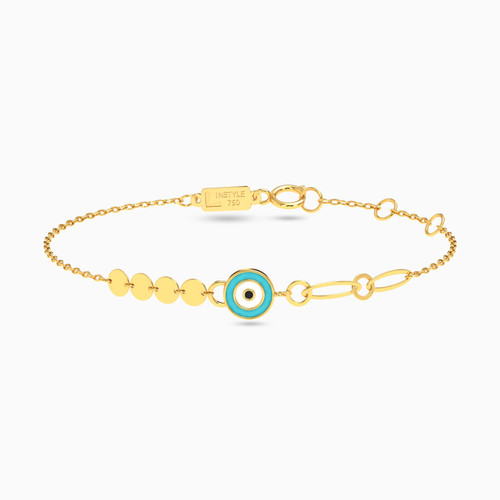 LIB109 - Evil Eye Colored Stones Chain Bracelet in 18K Gold - 112100300352181-1.jpg