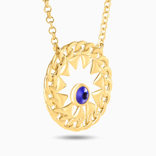 LGN244 - Circle Blue Stone Necklace in 18K Gold - 113051100172601-2.jpg