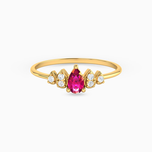 LGR215 - Pear Rose Stone Ring in 18K Gold - 314021800072182-1.jpg
