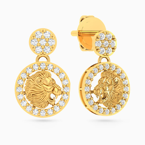 LGE142 - Circle Cubic Zirconia Drop Earrings in 18K Gold - 313031800022001-2.jpg