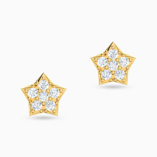 LGE60 - Star Cubic Zirconia Stud Earrings in 18K Gold - 314031800162001-1.jpg