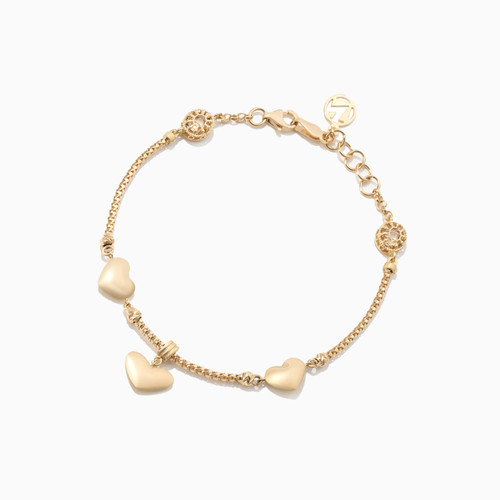 LGB367 - Heart Chain Bracelet in 18K Gold - 113105700242201-1.jpg