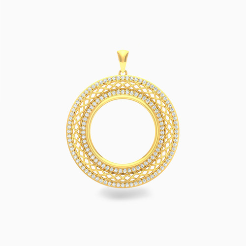 LGN346 - Circle Cubic Zirconia Pendant in 18K Gold - 313041800092001-1.jpg