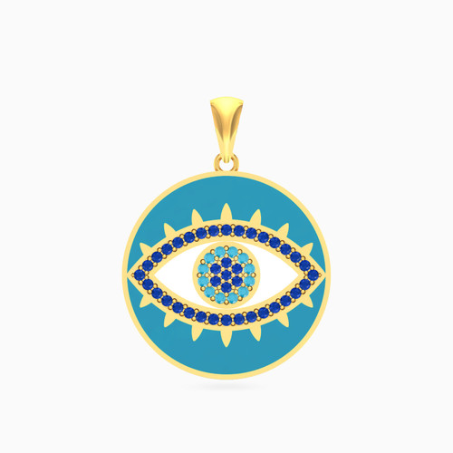 LGN347 - Evil Eye Colored Stones & Enamel Coated Pendant in 18K Gold - 313041800082002-1.jpg